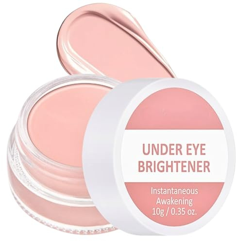 Under Eye Brightener, Eye Concealer for Dark Circles & Blemish, Full Coverage Eye Brightening Cream, Pink Colour Corrector for Spots, Korean Makeup, Nourishing, Long Lasting