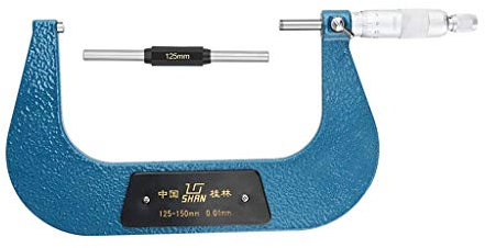 LwsCUiH Outside Micrometres Micrometer 125-150MM/0.01MM Micrometer Micrometer 0.01MM Micrometer Spiral Micrometer