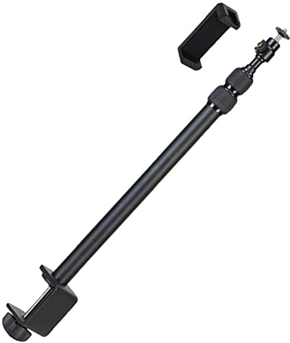 HAKIDZEL Support de Tablette pour Caméra avec Pince Stand de Bureau Alliage Aluminium Réglable Support Webcam avec Rotation pour Éclairage Photo et DSLR