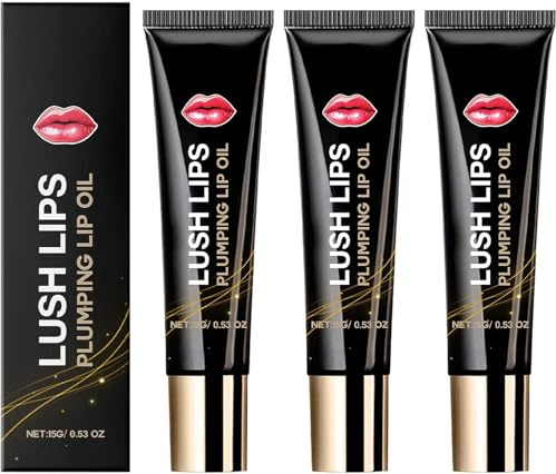 Lip Booster Serum, Kollagen Lippen Booster Serum, Hyaluronsäure Lippenpflege Öl, Feuchtigkeitsspendendes Lippenöl mit Kollagen und Hyaluronsäure, Tag und Nachtpflege (15g, 3PC)