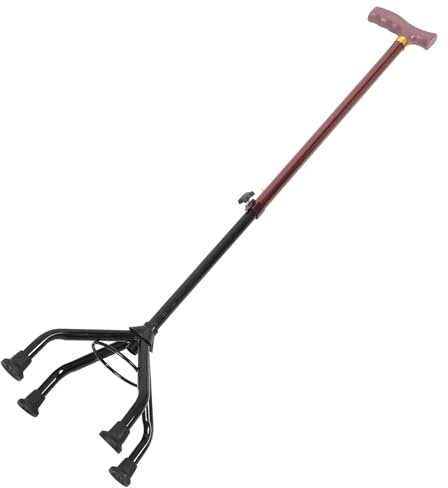 Abaodam Bastone da Trekking Regolabile in Alluminio con Impugnatura Antiscivolo Stabile e Leggero Bastone Anziani Treppiedi Portatile per Escursionismo Arrampicata e Passeggiate all