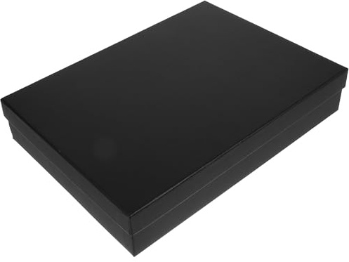 Homoyoyo Geschenkbox Wiederverwendbar Rechteckige Verpackungskiste aus Karton Schwarze mit Einfachem Elegantem Stil für Shirts und Schals für Stilvolles Verpacken