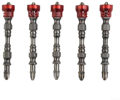 Lot de 5 embouts de tournevis cruciformes à double tête cruciforme 65 mm en alliage d'acier pour perceuse électrique, tournevis manuel et outils électriques