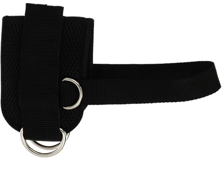 Mikinona Tobillera Deportiva Negra Hebilla Ajustable para Fitness, Banda de Tobillo Resistente para Ejercicio en Gimnasio y Entrenamiento de Fuerza en Interiores