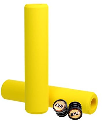 ESI Grips Chunky - Silicone MTB Grips - Ultimate Comfort and Control for Mountain Bikers and E-Bike Riders, Durable Bicycle Handlebar Grips for a Smooth Ride (Yellow)