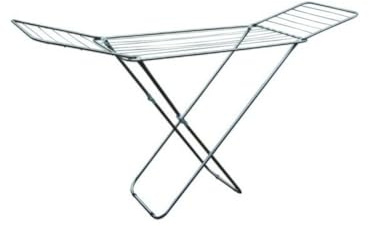 MSV - Wäschetrockner mit Flügeln 18M aus weißem Edelstahl, große Trockenleistung, 180x48x108cm, faltbares Design für einfache Lagerung, korrosionsbeständig, ideal für Innen- und Außenbereich