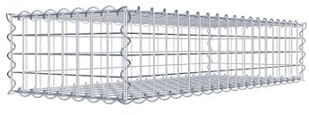 GABIONA Panier de Pierre Gabion carré, Largeur de Maille 5 x 5 cm, Profondeur 40 cm, Spirale Fermeture, galvanisé 100 x 20 x 40 cm