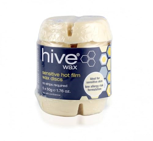 Hive Of Beauty Sensitive Hot Film Brazilian Depilatory Wax Discs 5 x 50g CODE: HOB5587
