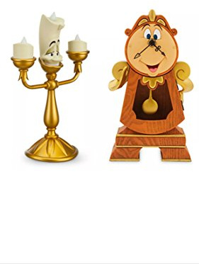 Disney Parks Cogsworth & Lumiere Clock & Candelabra