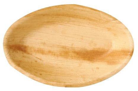 Bols, Palm feuilles Pure ovale Coupelle Jetable 300 ml 3,2 cm x 14 cm x 20 cm 100 pièces