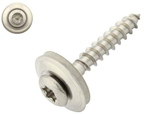 100 Stück Spenglerschrauben mit Dichtscheibe 15mm Torx 4,5x30 DIN 7995 Edelstahl A2 V2A