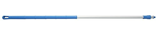 Limpiado Besenstiel Stiel Ergonomisch HACCP IFS Lebensmittelecht aus Aluminium und Polypropylen Griff SixSafe Stielverbindung in 11 Farben - 1300 mm - blau