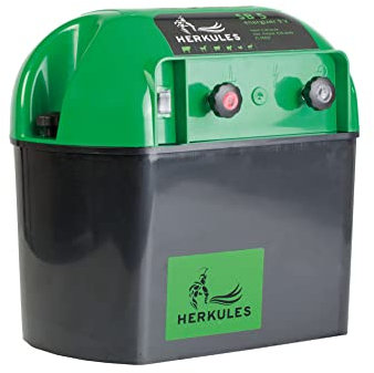 Herkules Weidezaungerät SB 5 - 9V Batteriegerät für mobile Weidezäune - Elektrozaungerät für bis zu 4 km Zaun - Weidegerät mit 6900 V Leistung - Batterie Weidezaun Gerät aus Europa