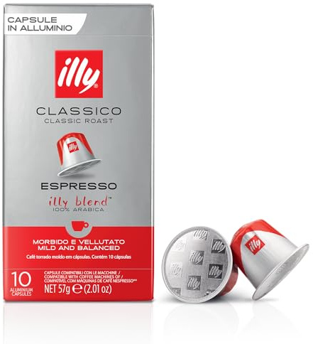 Illy Café Espresso classico - La boîte de 10, 57g