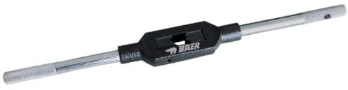 BAER Ferro per verricello in acciaio regolabile M 4-12 | 5/32-1/2 | G 1/8 - supporto p. filettatrici - binario regolabile per azionamento di maschi filettati