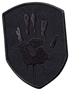 Saruman-Hand, Tolkien, Silmarillion, Herr der Ringe, Fantasie, Drachen, Mittelerde, schwarzes Metall, Dungeon-Synth, LOTR1 besticktes Bügelbild, Souvenir