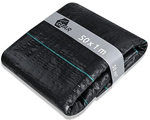 your GEAR 10 | 20 | 50 | 100 m² di Tessuto di Protezione dalle Erbacce in Pile da Giardino in 1 o 2 Metri di Larghezza 100g/m² permeabile all'Acqua e Resistente agli Strappi [1x50m]