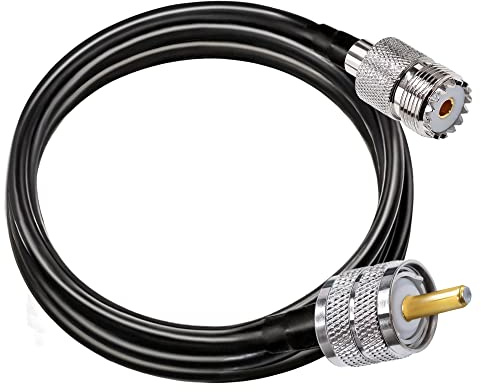 TUOLNK CB Coax Cable RG58 Coaxial Cable UHF Male to Female Extension Cable Low Loss CB Antenna Cable PL-259 Jumper Cable for CB Radio Ham Radio 6.6ft(2M)