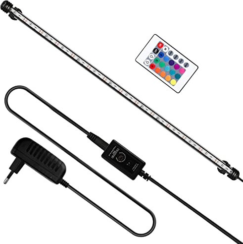Yakimz Aquarium LED Beleuchtung 7W RGB Aquarium Licht IP67 Wasserdicht Universal Geeignet für Fisch Tank Pflanzen Aquarium EU Stecker