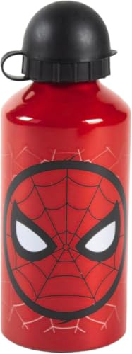 Marvel Spiderman Gourde Réutilisable, Design en Aluminium Durable, Gourde pour Garçon, Gourde Spiderman, Gourde de Voyage, Capacité 500ml