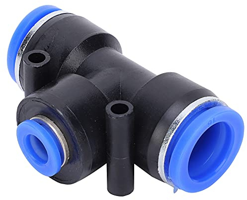 Tyenaza 25 Piezas 16X8X16mm Conector Reductor de Tubo de 3 Vías en Forma de T Neumático, Empujón Rápido para Conectar Conexión en T Conexión de Manguera de Aire, para Conexiones Rápidas de Tuberías