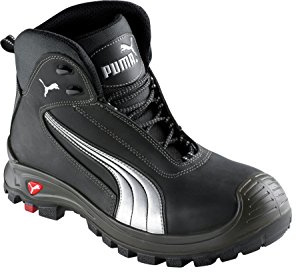 PUMA Safety TANAMI CASCADES MID S3 CI HI HRO SRC Bottes de sécurité antidérapantes sans métal CI HI Capuchon en fibre de verre pour homme, noir noir blanc 202, 37 EU