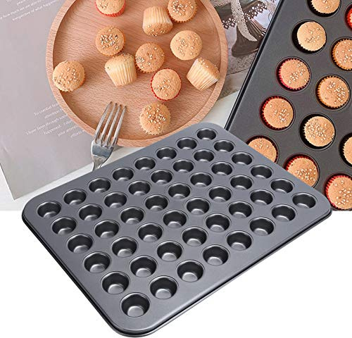 Restokki Mini Muffin Pan, Mini Cupcake Pans Muffin Tin, 48Cup NonStick Round Cupcake Tray Baking Mould, Bakeware Cooking Accessory