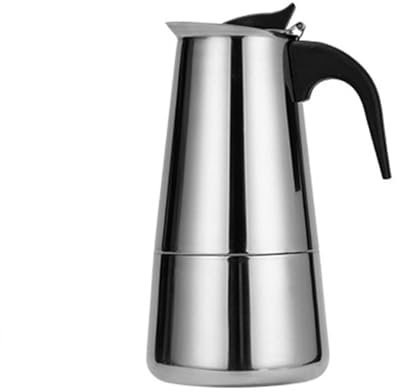 Dgtkayi Stovetop Cafetera expreso, olla de moka, cafetera italiana 450 ml/15 onzas/9 tazas, con diseño clásico de cafetera, acero inoxidable, apto para cocina de inducción, estufa eléctrica, estufa