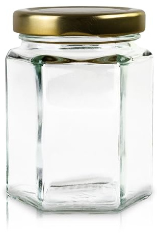 Apoidea – Honiggläser 250g mit Twistoff Deckel 96 Stück/Honiggläser 250g mit Deckel/Honigglas mit Metalldeckel/Hochwertige Honig Gläser für Ihren eigenen Honig/Einmachgläser eckig
