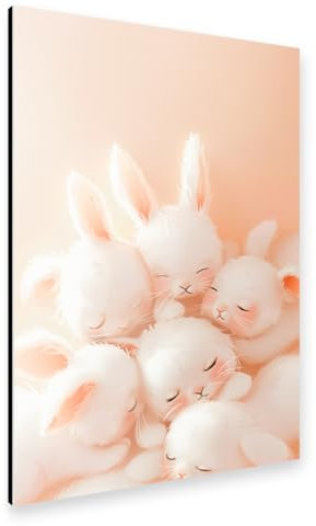 artboxONE Alu-Print 60x40 cm Ostern-kuscheln von Künstler Carina