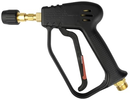 Profi Hochdruckpistole | für Kärcher HD HDS Kränzle Hochdruckreiniger | bis 280 bar | arretierbar inkl. Düse | M22x1,5 AG x M18x1,5 AG | Spritzpistole Ersatzpistole