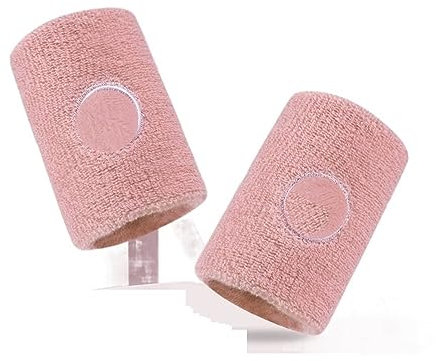 EUTYRG Trainings- und Fitnessarmbänder, Schweißband für das Handgelenk, Tennis- und Sportarmband, elastische Handgelenkstütze für das Fitnessstudio, S (Pink A, passt Allen)