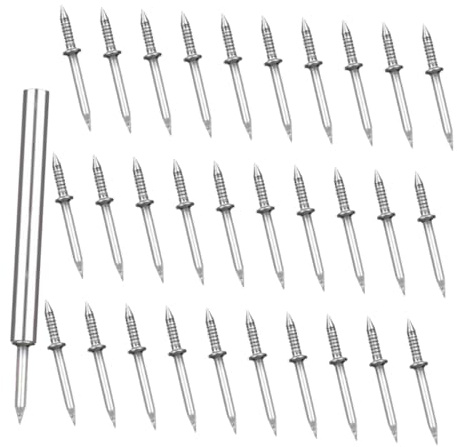 DOITOOL Lot De 100 Clous Doubles 1 Clou Pour Plinthe Sans Soudure Outil De Fixation Pour Murs Et Meubles