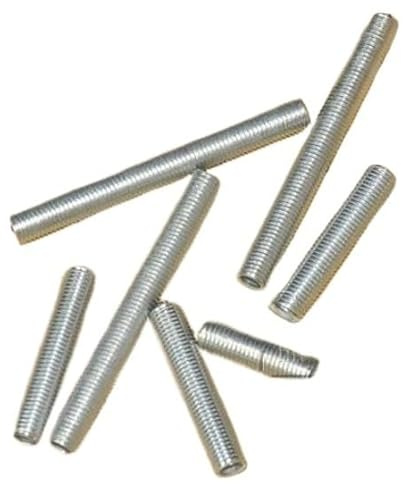 4 Uds tornillos de rosca completa M20 1,75mm paso fino hueco 14mm ID pernos de orificio pasante tornillo macho galvanizado 20mm-50mm de longitud(20mm)