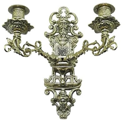 Wandkerzenhalter Antik Gold Messing Massiv Klavierleuchter Beweglich Wandaplik Wandluechter