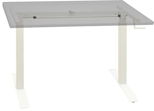ShGaxin Schreibtisch-Gestell Manuell Höhenverstellbar Handkurbel Weiß, Schreibtisch Organizer, Tischgestell Höhenverstellbar, Tischbeine Höhenverstellbar, Höhenverstellbarer Tisch - 321718