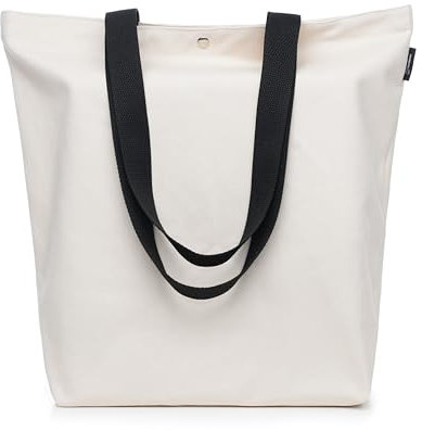 SCANDBAGS - Tragetasche groß - aus hochwertiger 400g Baumwolle - mit Innentasche und Reißverschluss - 45x41cm mit 13cm Boden - Stofftasche - Shopper - Jutebeutel - Handtasche - Öko-Tex 100 Standard