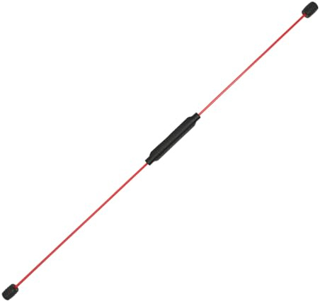 Fitness Vibrationsstange Rot für Oberkörpertraining und Pilates zu Hause | Leicht zu Nutzen, Gummi Glasfaser Ausführung, 1 Stück, Übungsstab für Zuhause, Training