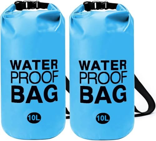 2-Pack Pool Step Weights, 10L Heavy-Duty Pool Ladder Weights for Above-Ground Pools, 500D No-Break Waterproof Sand Bags, Easy & Quick Fill for Secure Pool Steps (Sky Blue)
