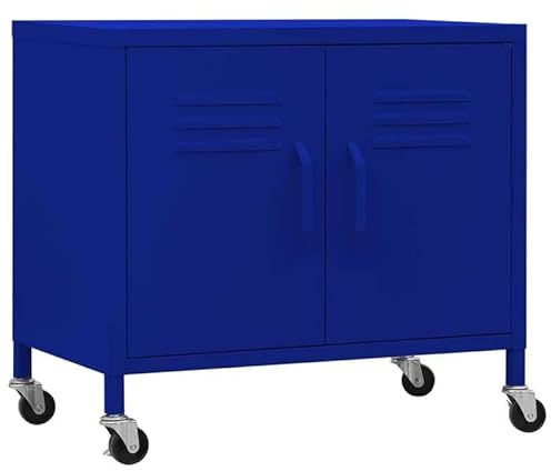 Eleganz Lagerschrank Marineblau 60x35x56 cm aus Stahl – Stabile Aufbewahrung für Wohnzimmer, Büro oder Schlafzimmer – Platzsparend & langlebig