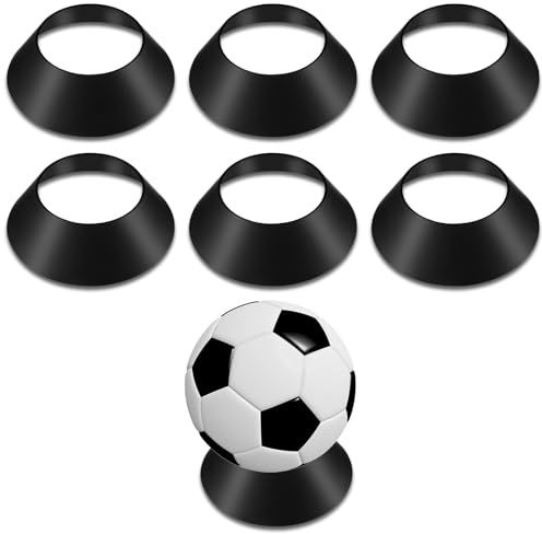 6 PCS Ball Display Rack, Pedestal Ball Stand Holder Memorabilia Balls Pedestal Balls Holder Stand Durable Memorabilia Sports Ball-Stand Holders, Ball-Display Stands for Soccer Basketball Football