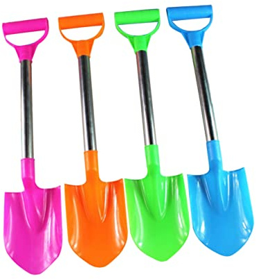 FRCOLOR 4stücke Holz Sandspielzeug für Junge Mädchen mit Sandschaufel Sandspielgerät aus Holz Strandspielzeug für Sandkasten und Garten Zufällige Farbe