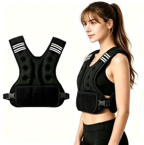 M.J COMFY-LIFE Weighted Running Vest– Adjustable Weight Vest (Oxford Cloth) with Side Adjustment 70–130cm, Black — Weighted Vest for Running, CrossFit & Strength Training