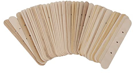 Kerzendochthalter aus Holz, 3 Löcher, Kerzendochtaufkleber, Zentrierwerkzeuge für die DIY-Kerzenherstellung, Basteln zu Hause, 50 Stück hochwertige Dochtklammern