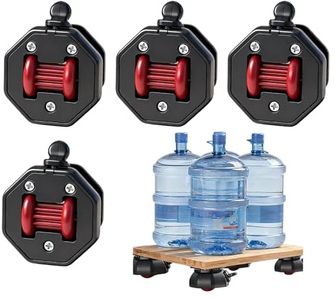 Högt Lastbara Kastorer 360-Graders Rotation Med Broms 4-Pack | Ersättning För Rullhjul Och Casterhjul För Rullning på Kontorsmattor och för Användning på Arbetsgolv, Utomhus Garage och