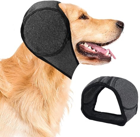 Cache-oreilles pour chien, protection contre le bruit, capuche apaisante pour chiens, bonnet de douche réglable, pour oreilles d'animaux domestiques, bonnet de douche pour le bain et le toilettage