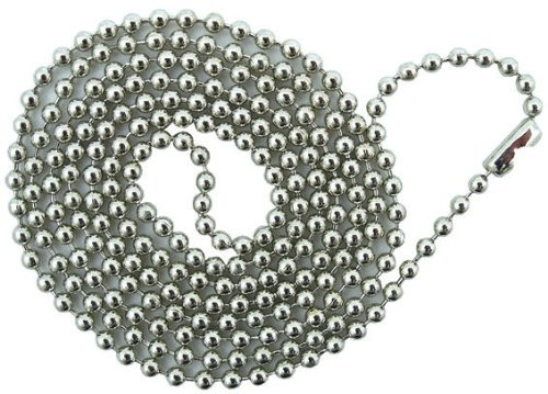 Ball chain, metal, nickel-plated