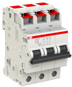 ABB s203s-b10 B-Type 3P Circuit Breaker – Circuit Breakers (50/60 Hz, 10 A, 52.5 mm, 69 mm, 89 mm, 300 g)