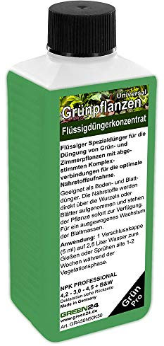 GREEN24 Zimmerpflanzen Dünger Profi Linie Grünpflanzendünger Flüssigdünger, Dünger HIGH TECH !