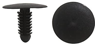 sourcing map Plastik Nieten Befestigung Schwarz 40x Für Auto | Für Bus, Zug, Flugzeug, Wohnwagen, 22mm Länge, 25mm Kopf, 21mm Stiel, 6mm Bohrung, Vortrieb Clip